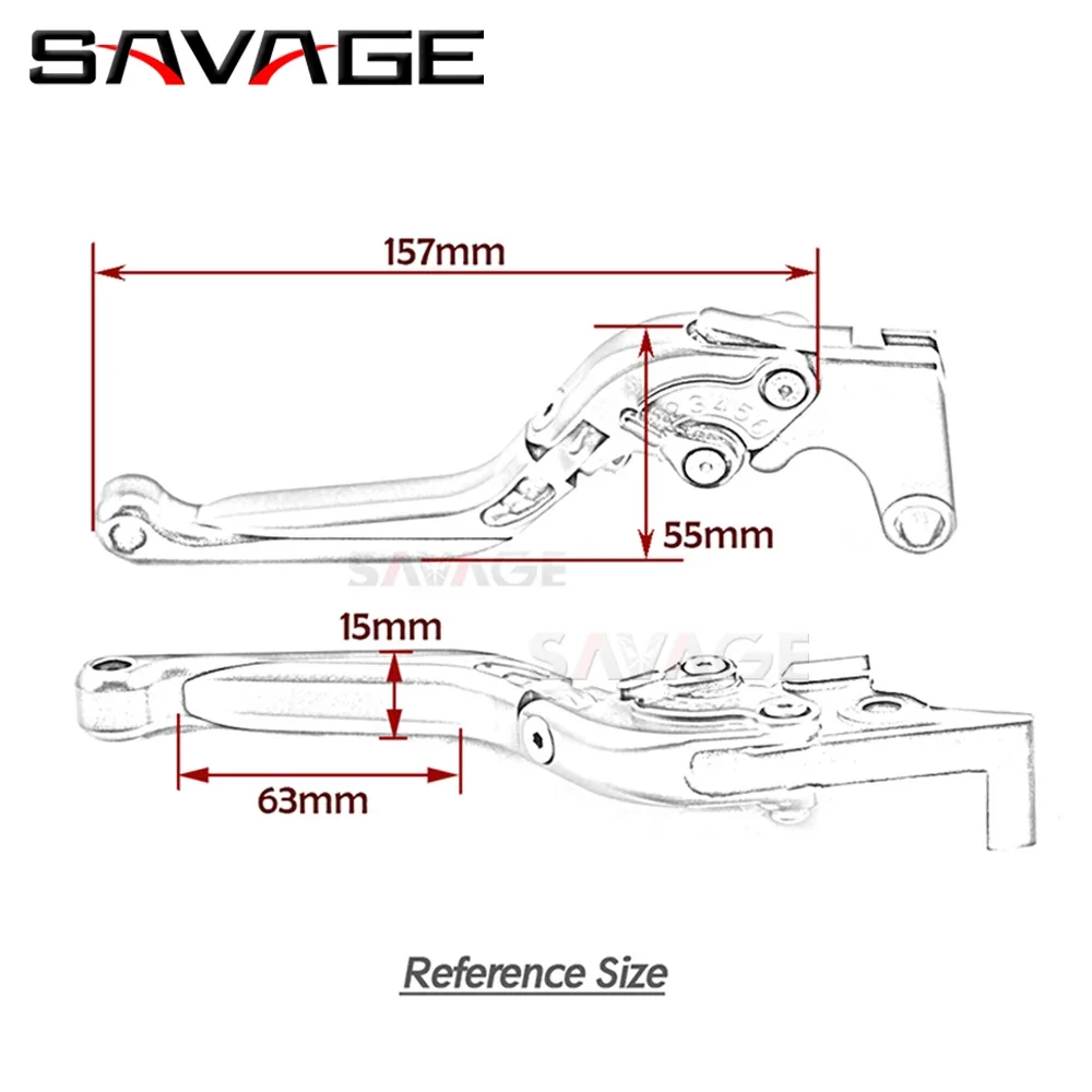 Palancas de embrague de freno plegables, accesorios de palanca de manillar para DUCATI MONSTER 797, 821, 659, Hypermotard 820, 939, Multistrada 950,