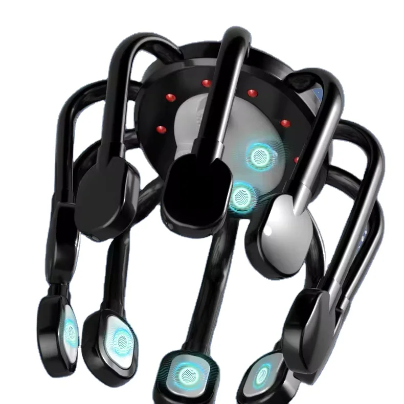 LEADING QUALITY travel Heads Octopus Charging Electric Vibration TENS Scalp Relaxation Heating Head Massager