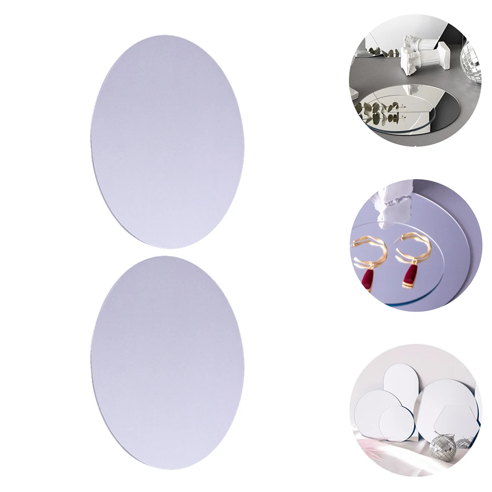 

2Pcs Reflective Mirrors Photography Props Waterproof Durable Photo Props for Jewelry Cosmetics Photo Background Accessories