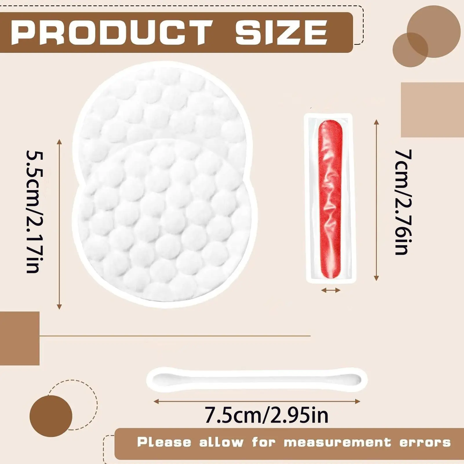 호텔 세면도구 세트, 개별 포장된 메이크업 세면도구 키트 (여행용 면봉, 화장솜, 네일 파일 포함)