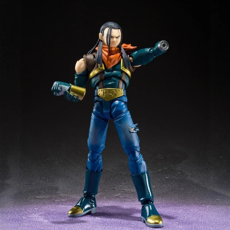 Figura de acción articulada Dragon Ball Shf Android 17, modelo coleccionable, decoración de escritorio, adorno para fanáticos y coleccionistas del anime
