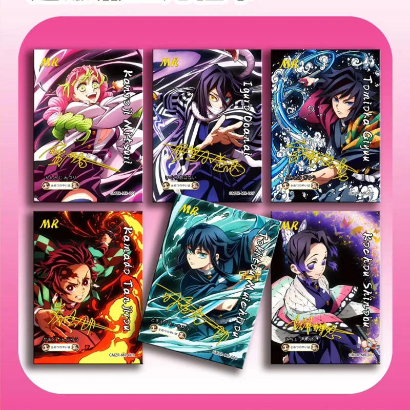 Senka-Carte de collection Demon Slayer pour enfants, Tanjirou, Nezuko, Rick Anime, version anglaise authentique, jouets rares, cadeau d'anniversaire