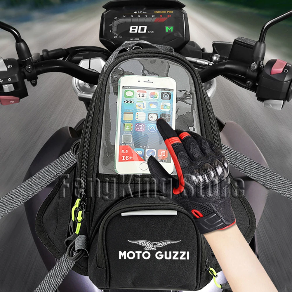 

Motorcycle Magnetic Bag Riding Bag Navigation Fuel Tank Bag Large Screen For Moto Guzzi V85TT V9 V7 V100 V7III