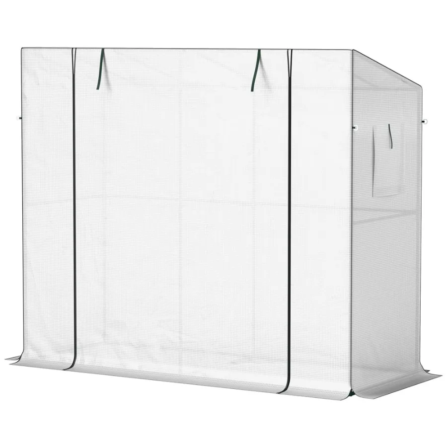 

6' x 2' x 5' Walkin Greenhouse Small Greenhouse for Outdoors with UVresistant PE Cover Portable White