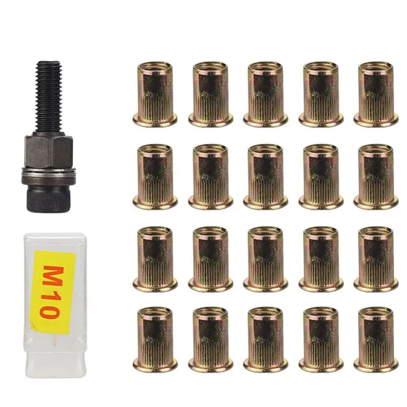 AT05-21Pcs Rivet Nut Tools Hand Rivet Nut Simple Installation Manual Riveter For Rivnuts Tools For Nuts