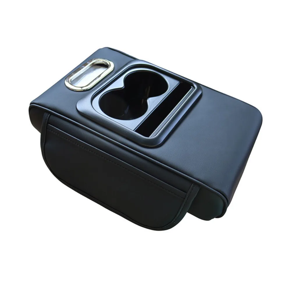 

Elbow Support Car Arm Rest Cushion with Cup Holder Side Storage Pockets Car Center Console Mat Waterproof Comfortable