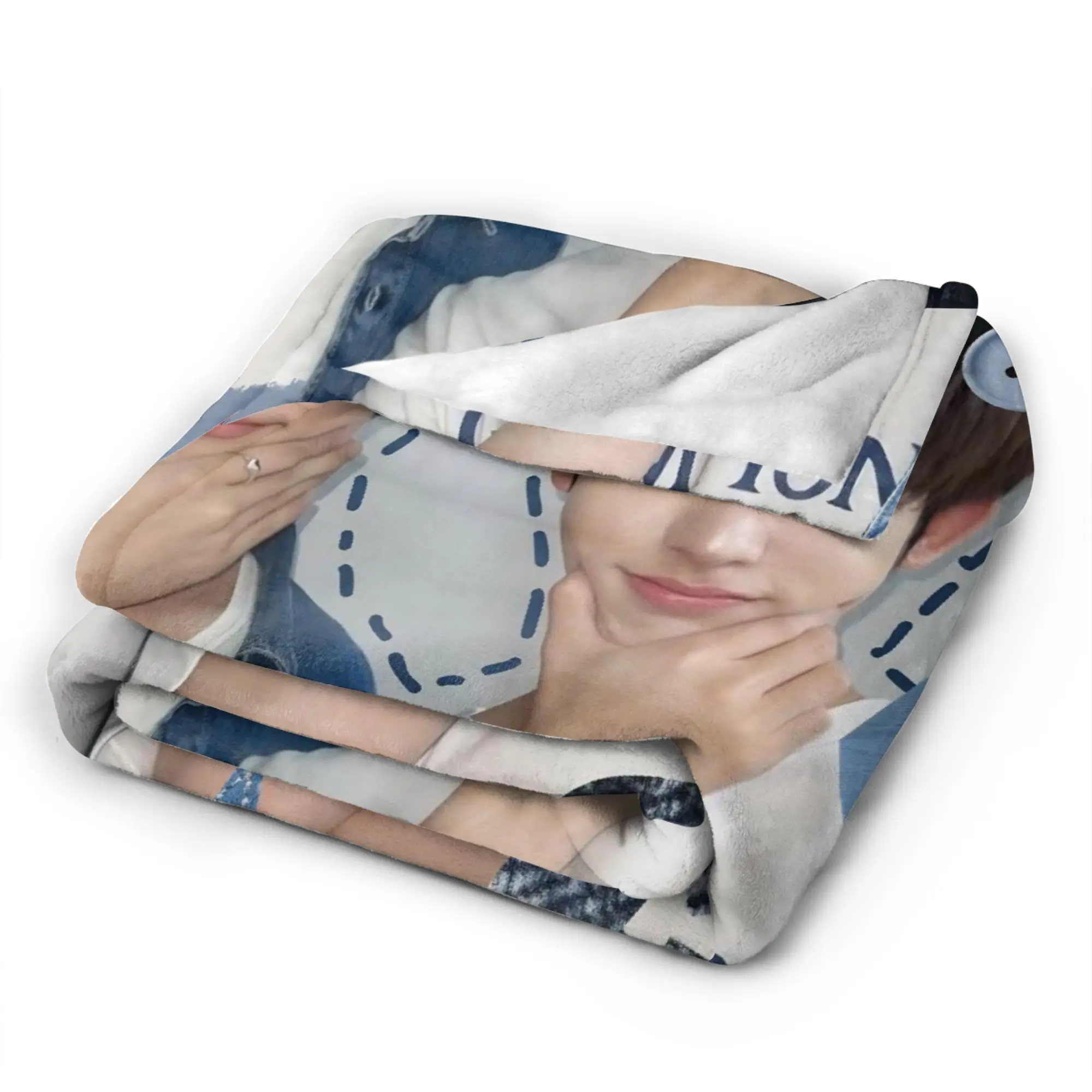 Qin Duang With You Thai BL Flannel Blanket TV Series Funny Bedding Throw Blankets for Home Soft Travel Portable Multifunction - view 5