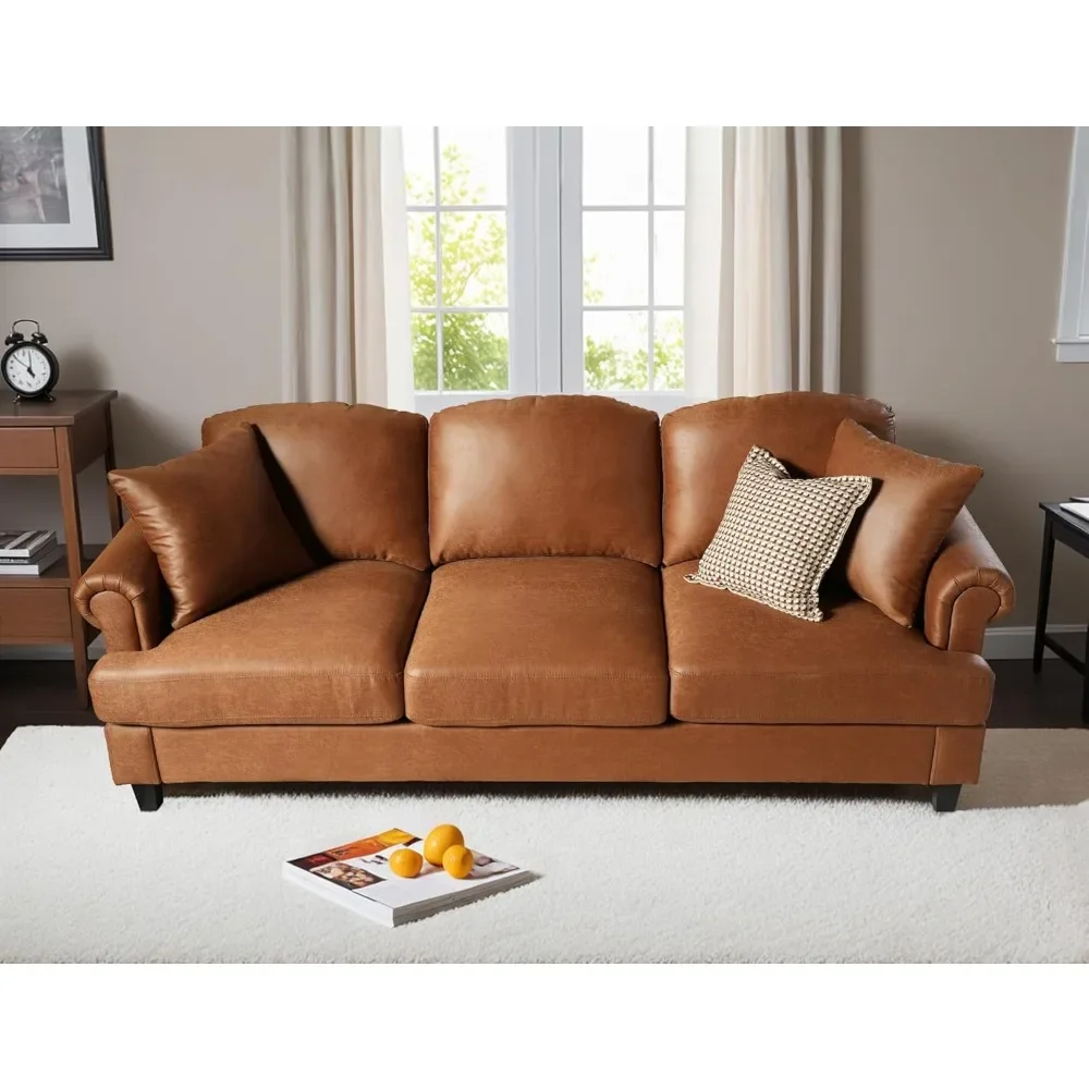

Century Modern Sofa Couch,3 Seater Couch Sofa,Cloud Couch with Deep Seat Rolled Arm for Living Room Home Office