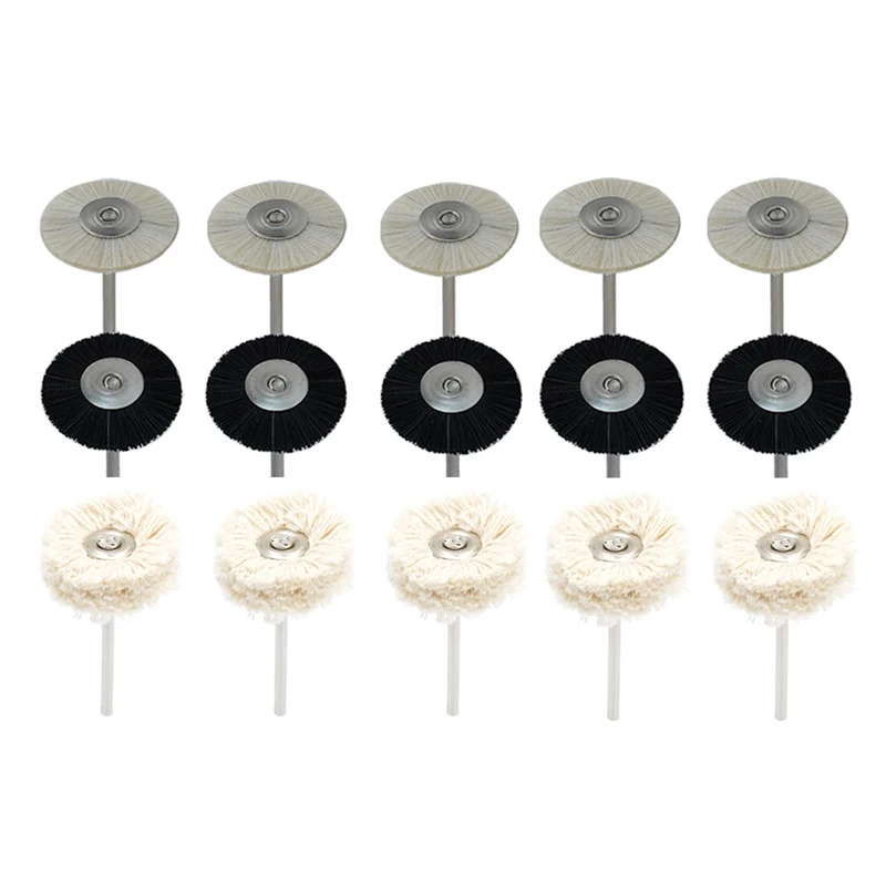 5pcs/Pack Dental Wool Polishing Cotton Polishing Wheel Felt Polisher Brushes For Low Speed Handpiece Dentist Tools