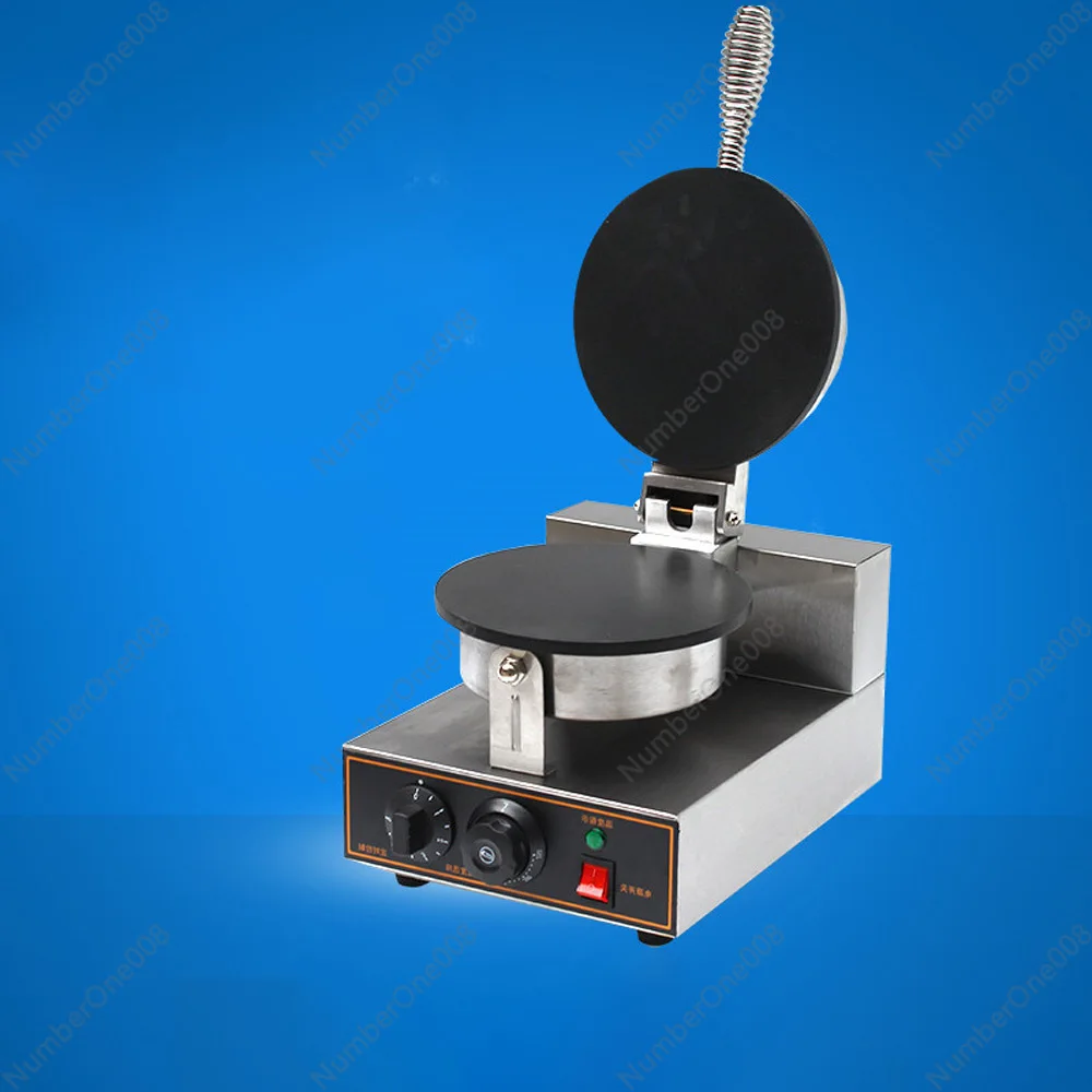 Commercial Single Head Waffle Cone Crepe Maker Ice Cream Cone Making Machine Flat Cone Maker Stainless Steel Food Machine