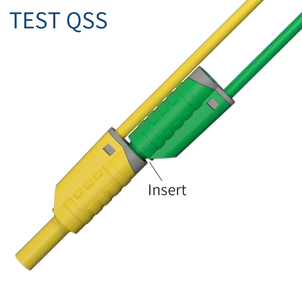 Imagem -06 - Qss-stackable Multi-meter Test Leads Test Leads Segurança Totalmente Isolamento Cabo de Medição Wire Line Q.70088b mm 100cm mm Pcs