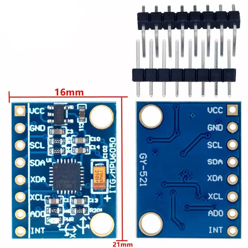 1/2~50/100Pcs GY-521 Tilt Angle Sensor MPU-6050 Module 3-Axis Acceleration Gyroscope 6DOF Module