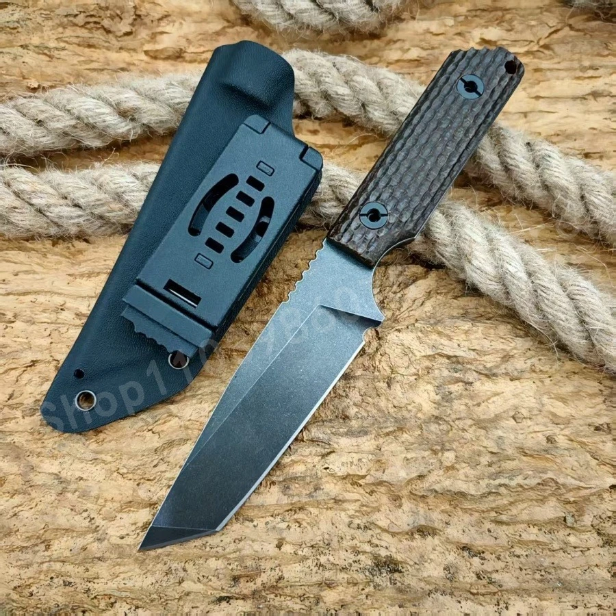 DB Straight Blade Blade Is Made of 8Cr13Mov Material G10 Handle Portable Self-defense Tactical Knife Survival Knife Men's Gifts