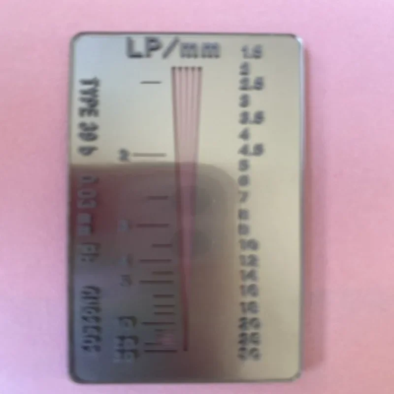 X ray image resolution card