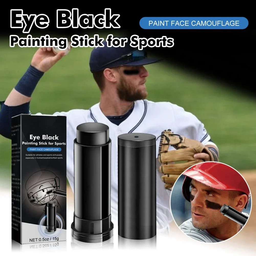 

15g Athletes Black Eyeblack Stick Cream Sports Body Paint Neck Face Lip Easy Color Waterproof Cosplay Safe Halloween Maquiagem