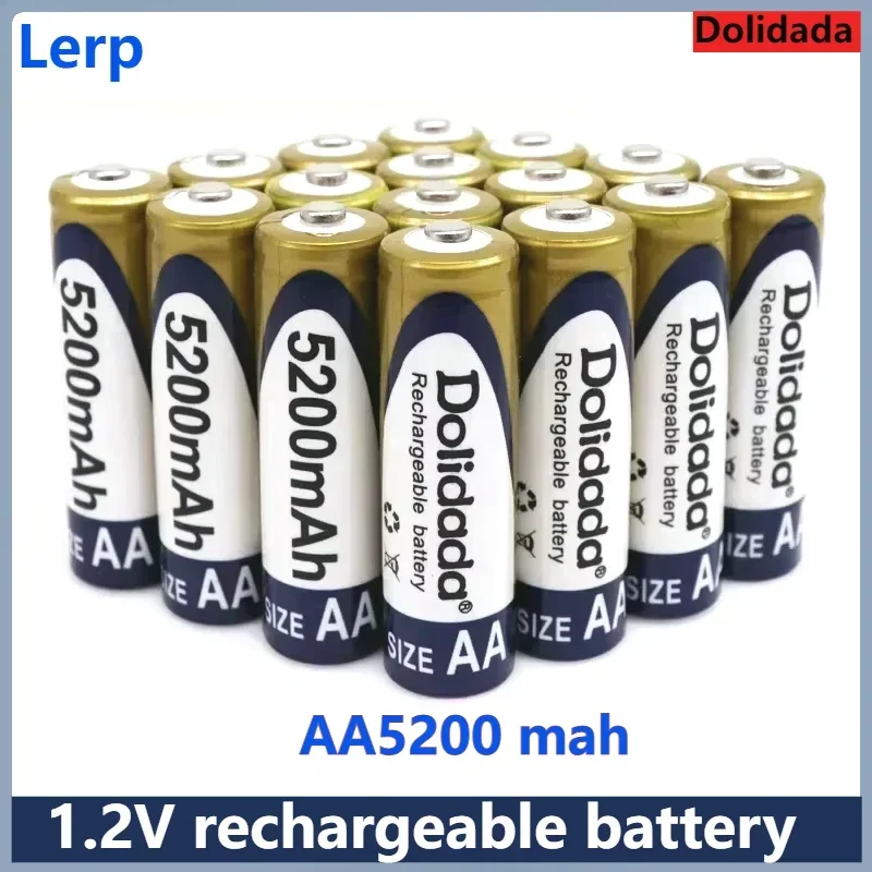 

2025 New original rechargeable AA battery 1.2V5200mah nickel hydrogen battery, suitable for toys and miniature cameras