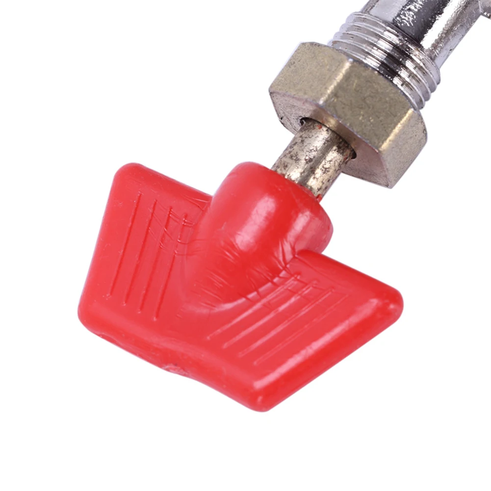 

Male Thread Gas Valve Switch Equipment Home Joint Pipe Needle Part Replacement Silver Tone T Shape High Quality