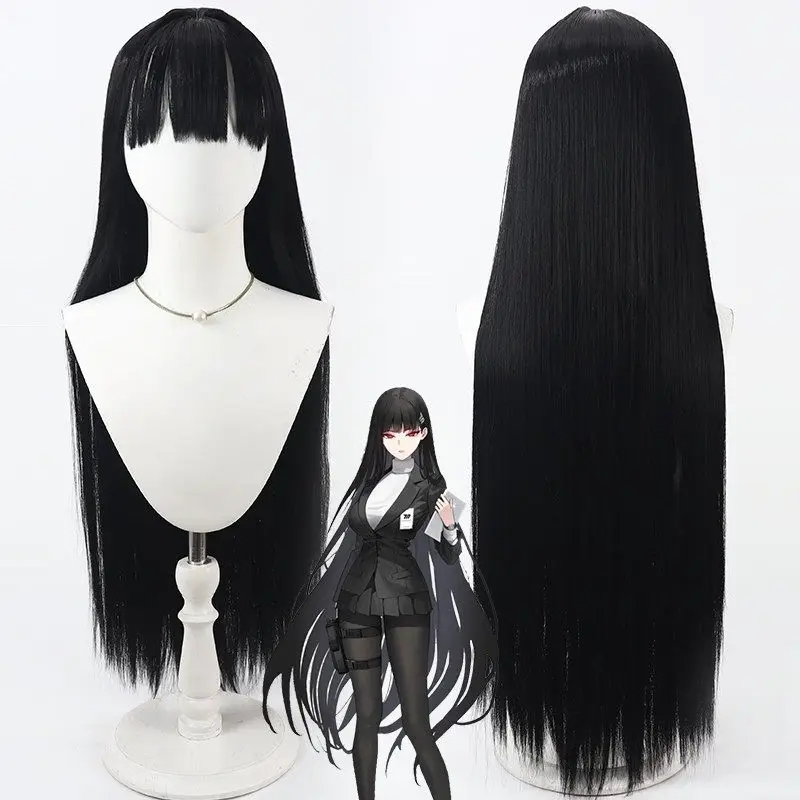 

Парик для косплея из игры Blue Archive, Цукатски Рио, длинный, черный, прямой, термостойкий, синтетический, реквизит для Хэллоуина