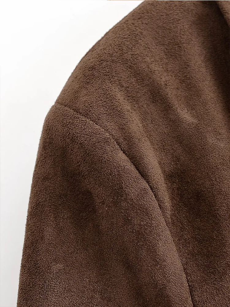 欧米風2025年秋新作レディース服万能ダブルブレストスーツジャケット（肩パッド付き）