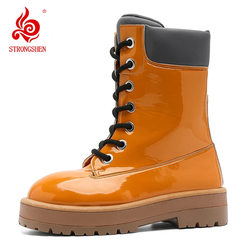 

Men's High Top Winter Boots Leather Lace Up Ankle Boots Non Slip Outdoor Sneakers Motorcycle Boots British Designer Ankle Boots