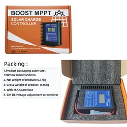 Mppt Solar Boost Charge Controller 380W 12-50VDC PV Input Charge to 48V60V72V Lead acid Gel Ternary Lithium LifePO4 Battery Bank