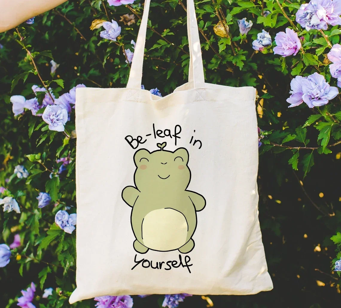 حقيبة فطر الضفدع الرجعية، حقيبة عمل مضحكة، هدية الأم الساخرة، هدية أفضل صديق، عاشق الضفدع