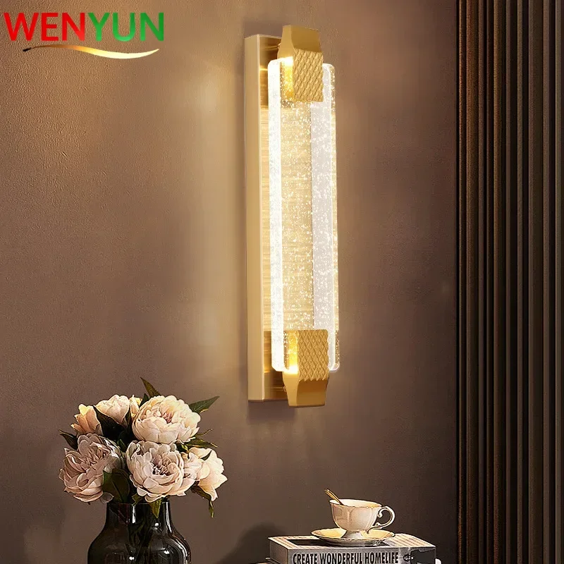 Lámpara de pared de burbujas LED moderna de cristal de España, iluminación decorativa de 110-220V para sala de estar, dormitorio y fondo de TV