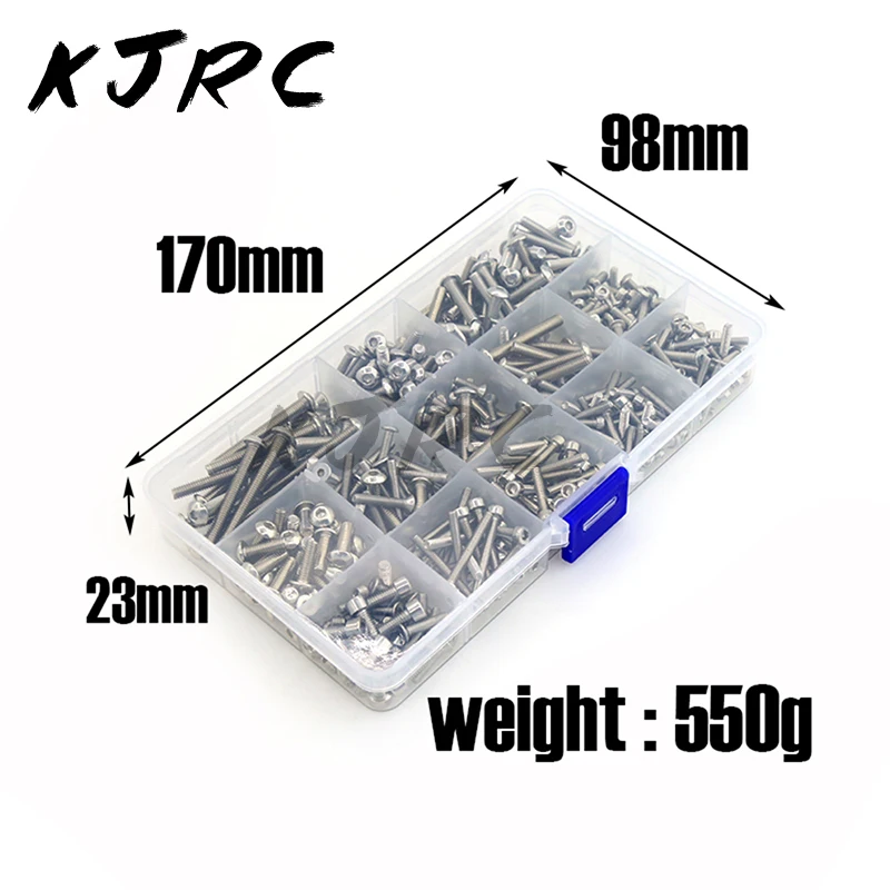 1set Stainless Steel Upgrade Screw Pack Screw Box, Vulnerable Accessories for Traxxas X-Maxx 1/5 Big X Truck