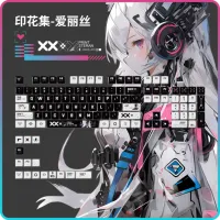 Printing Set Alice Theme Keycaps Set PBT Sublimation ASA Profile Key Caps Mechanical Keyboard Accessories 119 Key Custom Keycaps