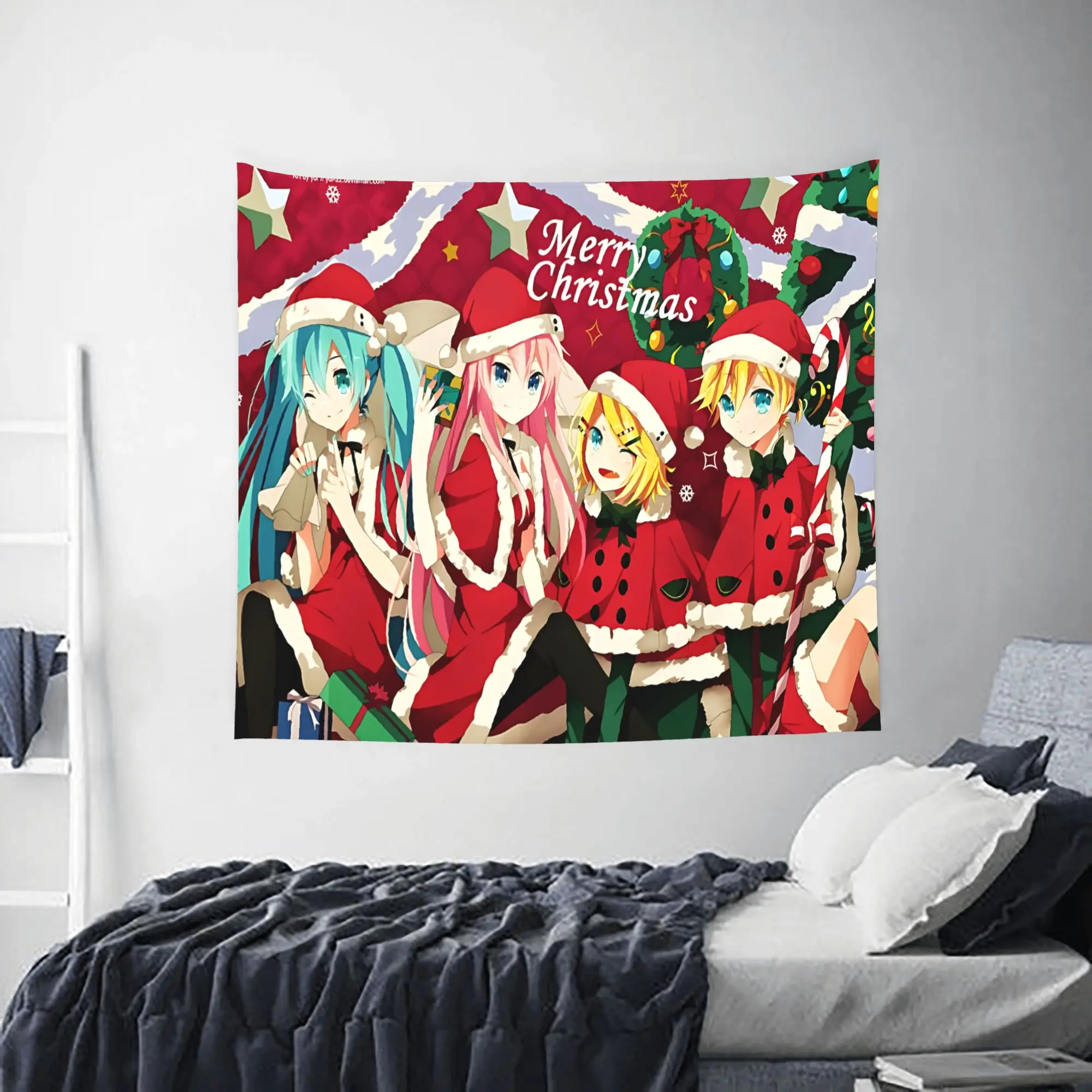 Your Christmas Gift  Hatsune Miku cutecore Tapestry Bedroom Decoration Wall Hanging Blanket Tapestry Cool Stuff For Room