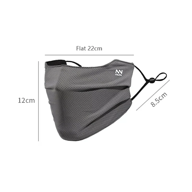 Sun Protection Face Mask For Men Reusable Breathable UV Face Shield Solid Color Washable Face Mask Summer Cycling Face Mask