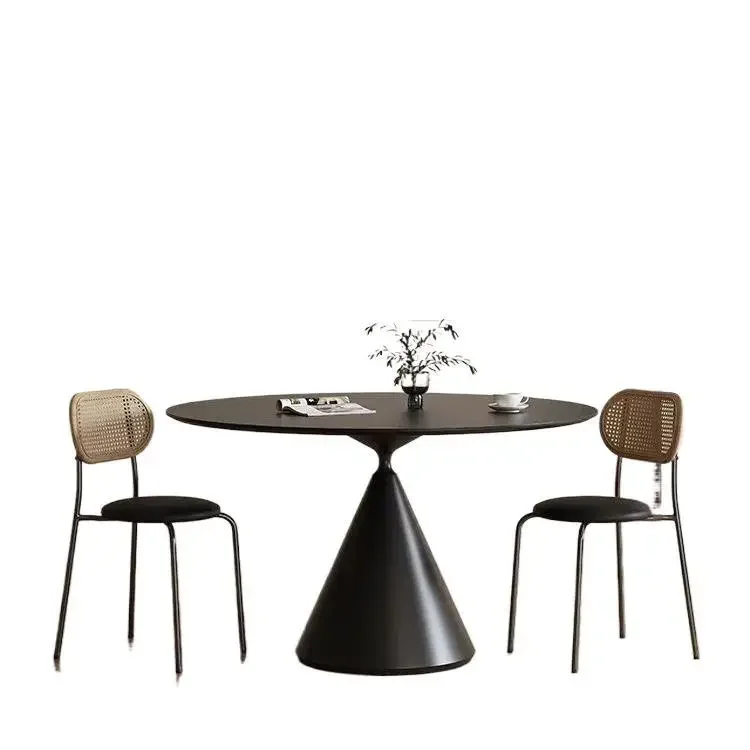 #Cream wind French small apartment household rock slab table and chair combination milk tea shop