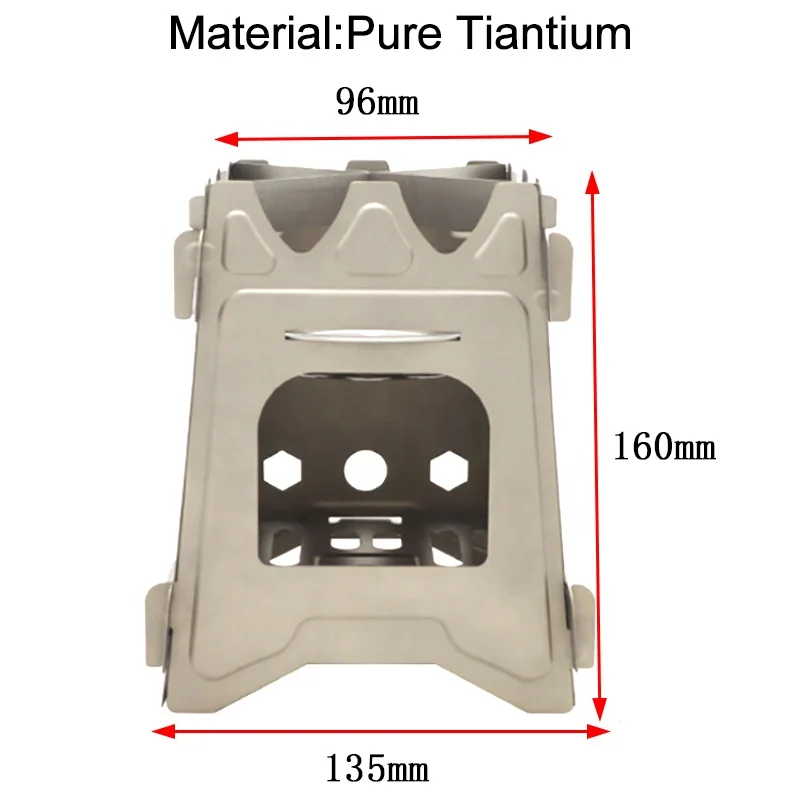Acessórios de acampamento portáteis mochila mini fogão de titânio para caminhadas