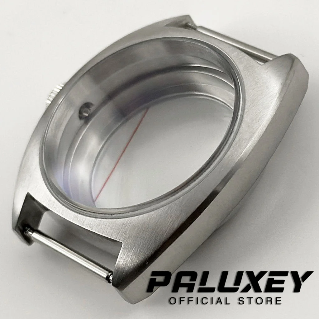 Cajas de reloj de cristal de zafiro de doble cúpula NH35 36mm/39mm compatibles con NH34 NH35 NH36 NH38 ETA2824 PT5000 movimiento corona grande/corona pequeña