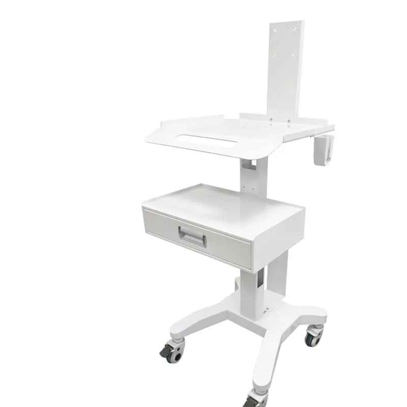 Dental Scanner Cart Oral Hospital Clinic Laptop Desktop Holder Host Mobile Cart Lab Equipment Silent Wheel Trolley