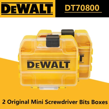 DEWALT DT70800 TSTAK Piccola cassetta degli attrezzi 2 Mini scatole di immagazzinaggio originali Scatola per punte per cacciavite Scatola impilabile multifunzionale