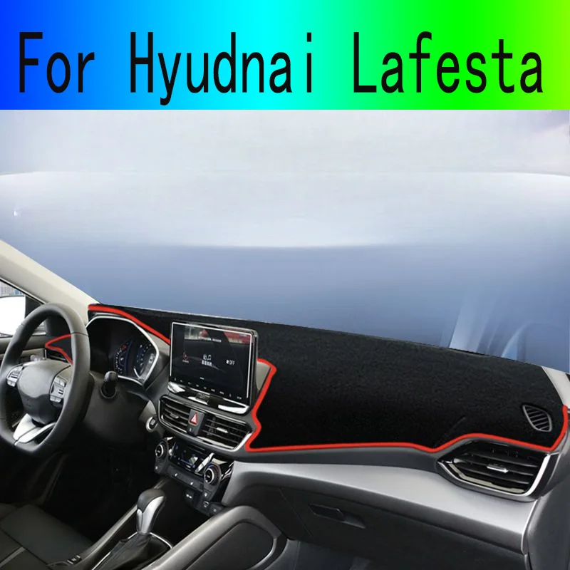 For Hyudnai Lafesta Car Dashboard Cover Mats Sun Shade Avoid Light Pad Carpets Anti-UV Case Decoration Accessories Dashboard