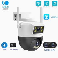 V380 Pro Security Dual Lens Camera Waterproof WIFI Smart Home Color Night Vision Wireless Outdoor IP Camera