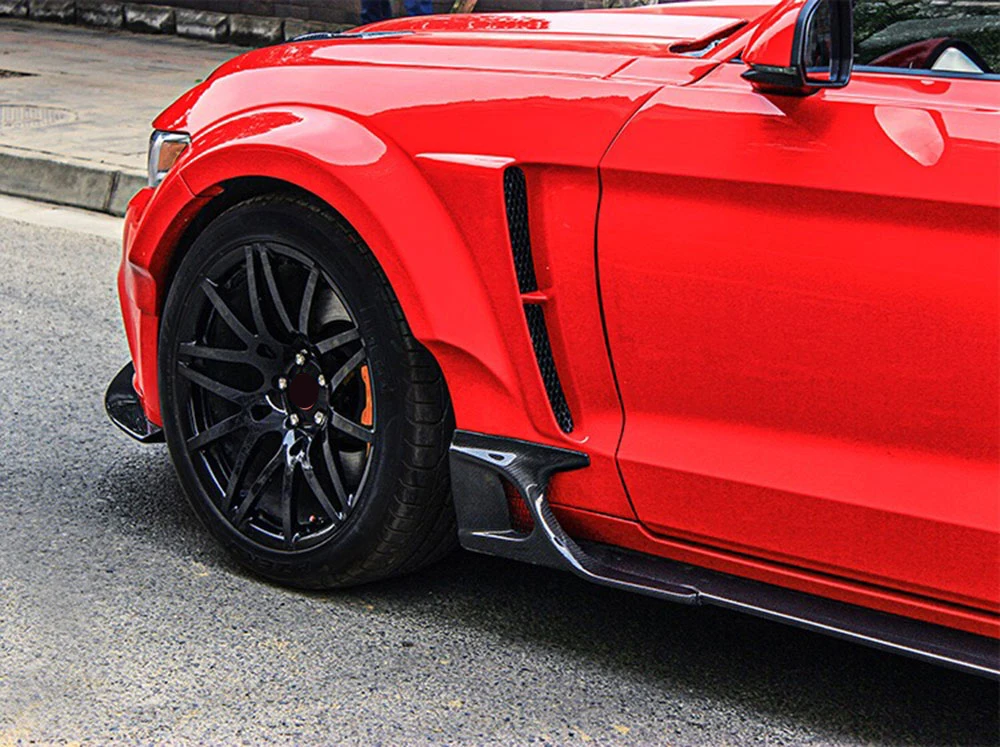 

CKMUUER Car Front Bumper Lip Spoiler Rear Diffuser Side Eyebrown Body Kits Accessories for Ford Mustang Coupe 2015-2017 Trims