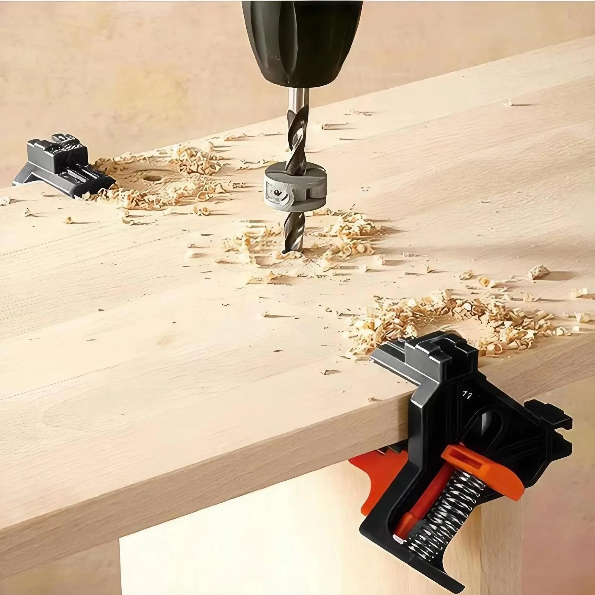 Premium Woodworking Carpentry 90 Degree Right Angle Corner Clamp Kit for Cabinet Assembly Photo Frame Furniture Repair Adjustable Precision Positioning Fixture Heavy Duty Aluminum Wood Holder Hardware Tool Set - view 6