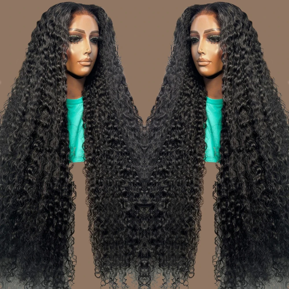 

13x6 Deep Wave Lace Front Wigs Human Hair Pre Plucked 30 40 Inch Hd Transparent Wet And Wavy Curly Lace Frontal Wigs For Women