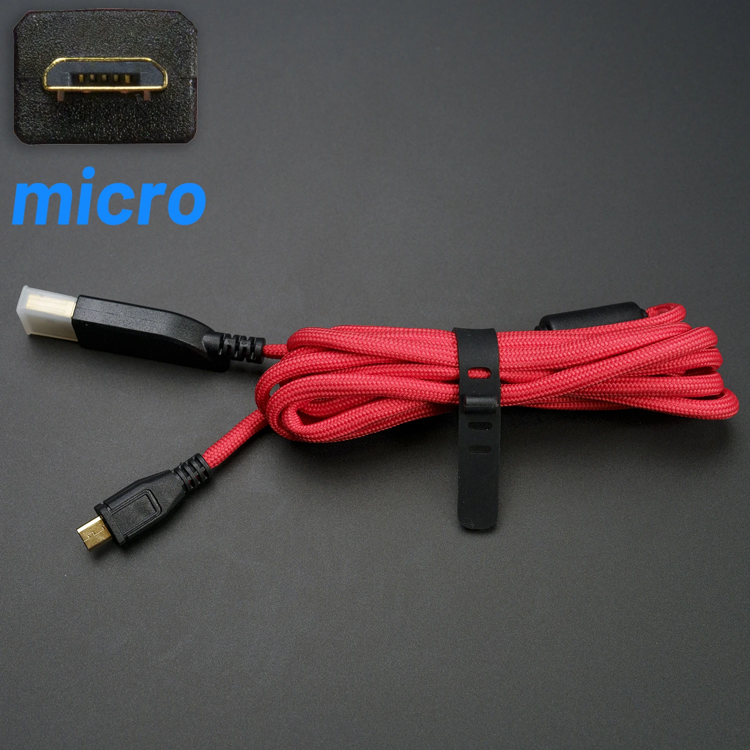 Cable Flexible para Gaming Paracord tipo C Micro USB para GPW G Pro X Superlight R600 SORA Finalmouse Death Adder V3 Five Core