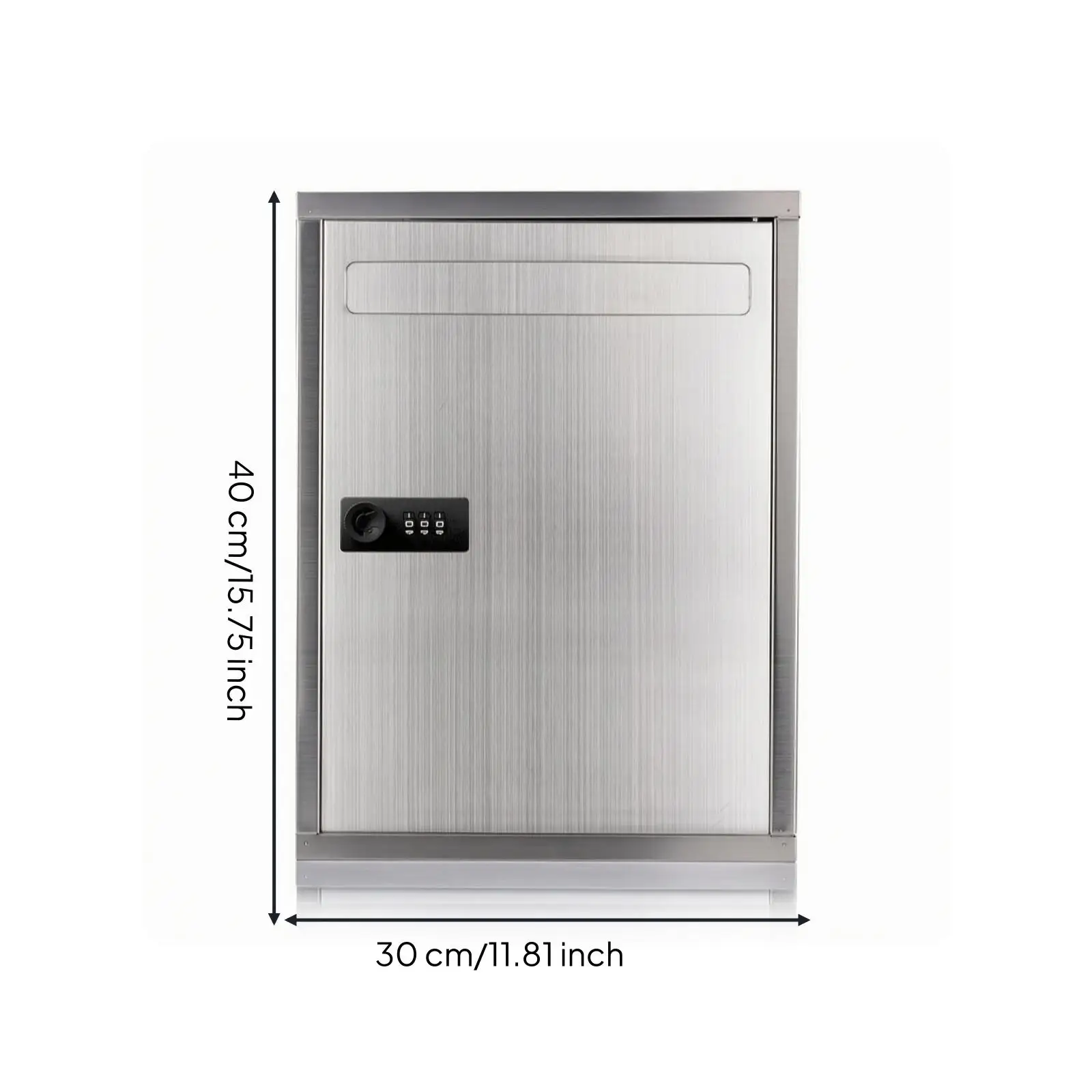 Wall-Mounted Mailbox with Lock Lockable Wall-Mounted Letterbox with Lock Stainless Steel Mailbox Secure Weatherproof