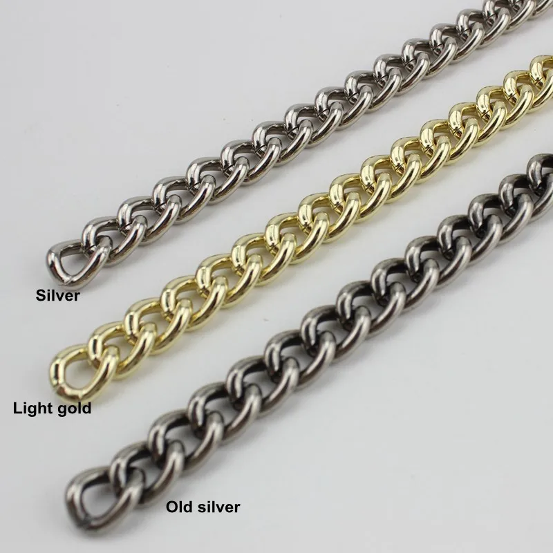 10 meters 5 meters 6 colors 3.5mm Line 13mm Roller metal light aluminum chain for hand bags long strap replacement