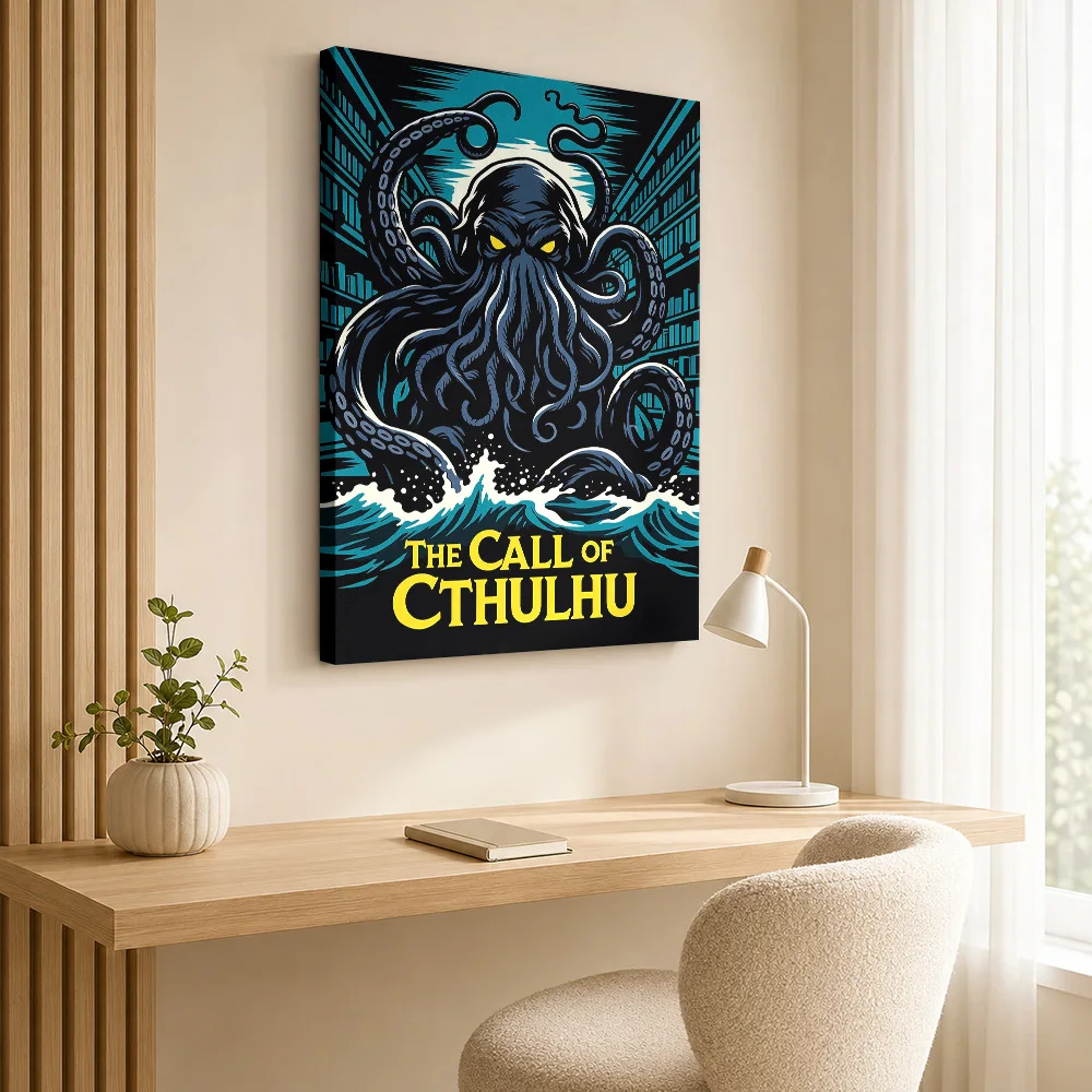 The Call Of Cthulhu Canvas Print Poster Customized Photo Modern Aesthetic Canvas Wall Art for Office Decor Gift for Collectors