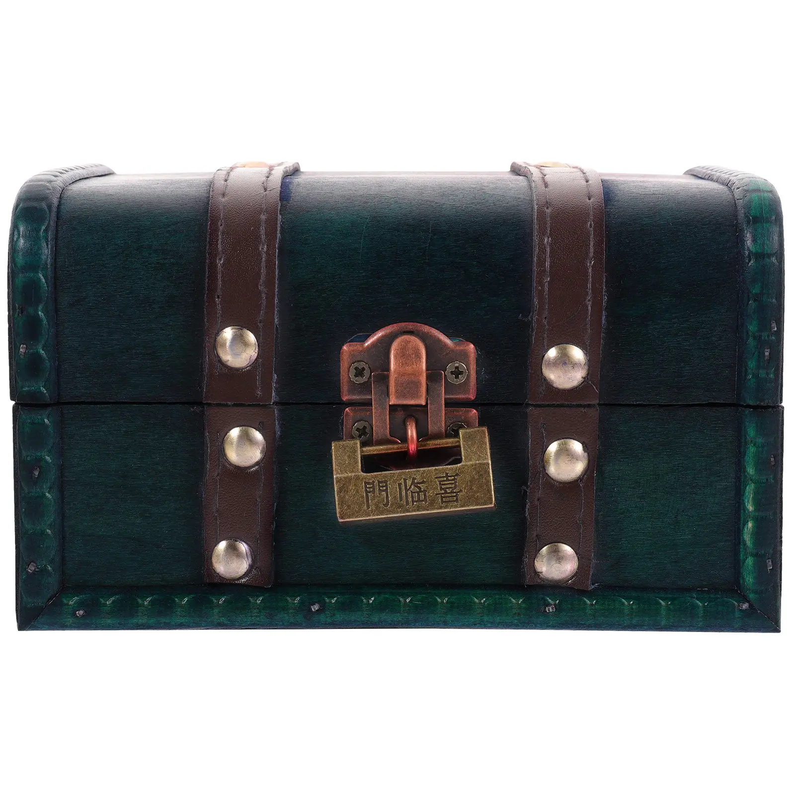 

Retro Wood Jewelry Storage Box Vintage Design PU Zinc Alloy Locking Case for Jewelry Organizing Trinkets Bracelets Rings