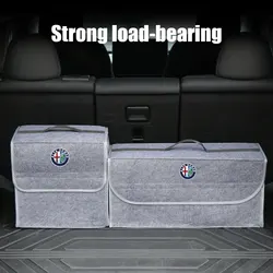 Car Trunk Storage Box Foldable Felt Car Organizer Stowing Tidying Box For Alfa Romeo 4C Mito Giulietta Myth 159 GTO GTA Gt 147