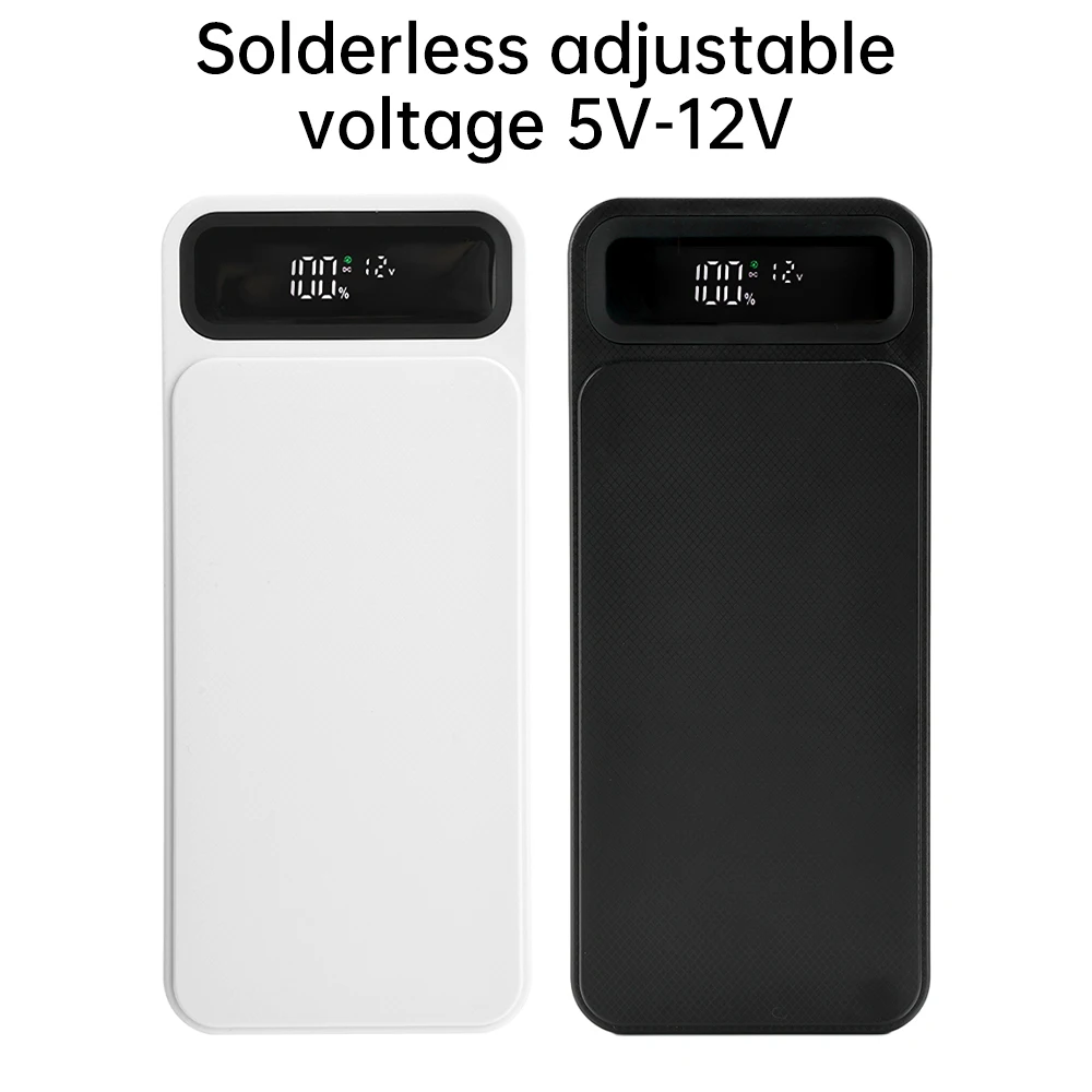 5V-12V 22.5W 10X 18650 USB Type-C Battery Charger Case DIY Power Bank Box For Phone Electronic Charging Not Including Batteries