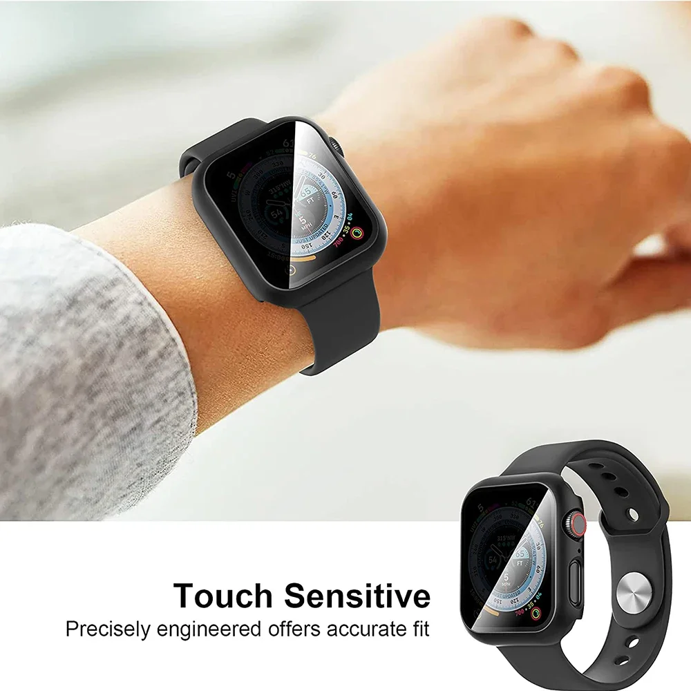 Verre de confidentialité + étui pour Apple Watch 10, 46mm 42mm, couvercle de protection d'écran trempé Anti-regard pour iWatch série 10, accessoire