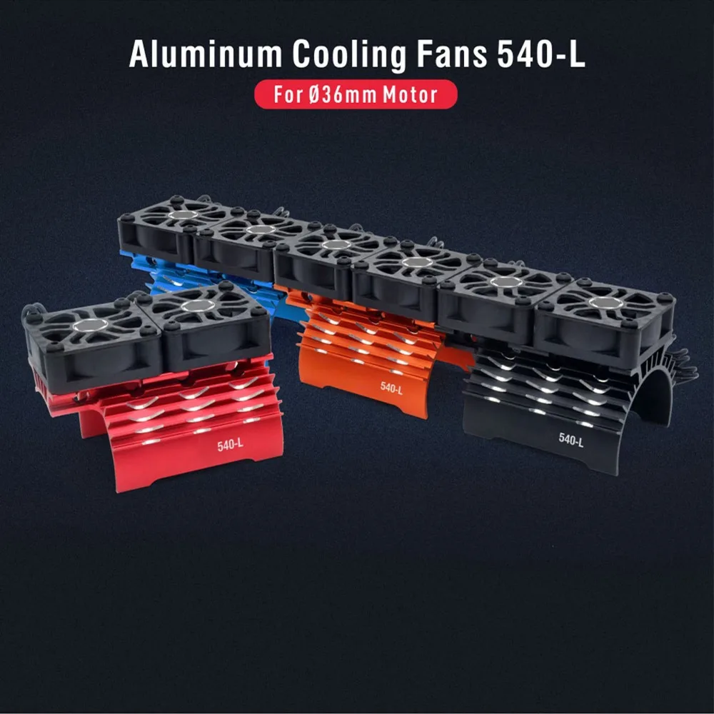 36mm RC Motor Fan Cooling Heatsink 8.4V Voltage Dual Fan RC Car Dual Cooling Fans 28000 RPM RC Motor Cooling Fan For 1/10 Scale
